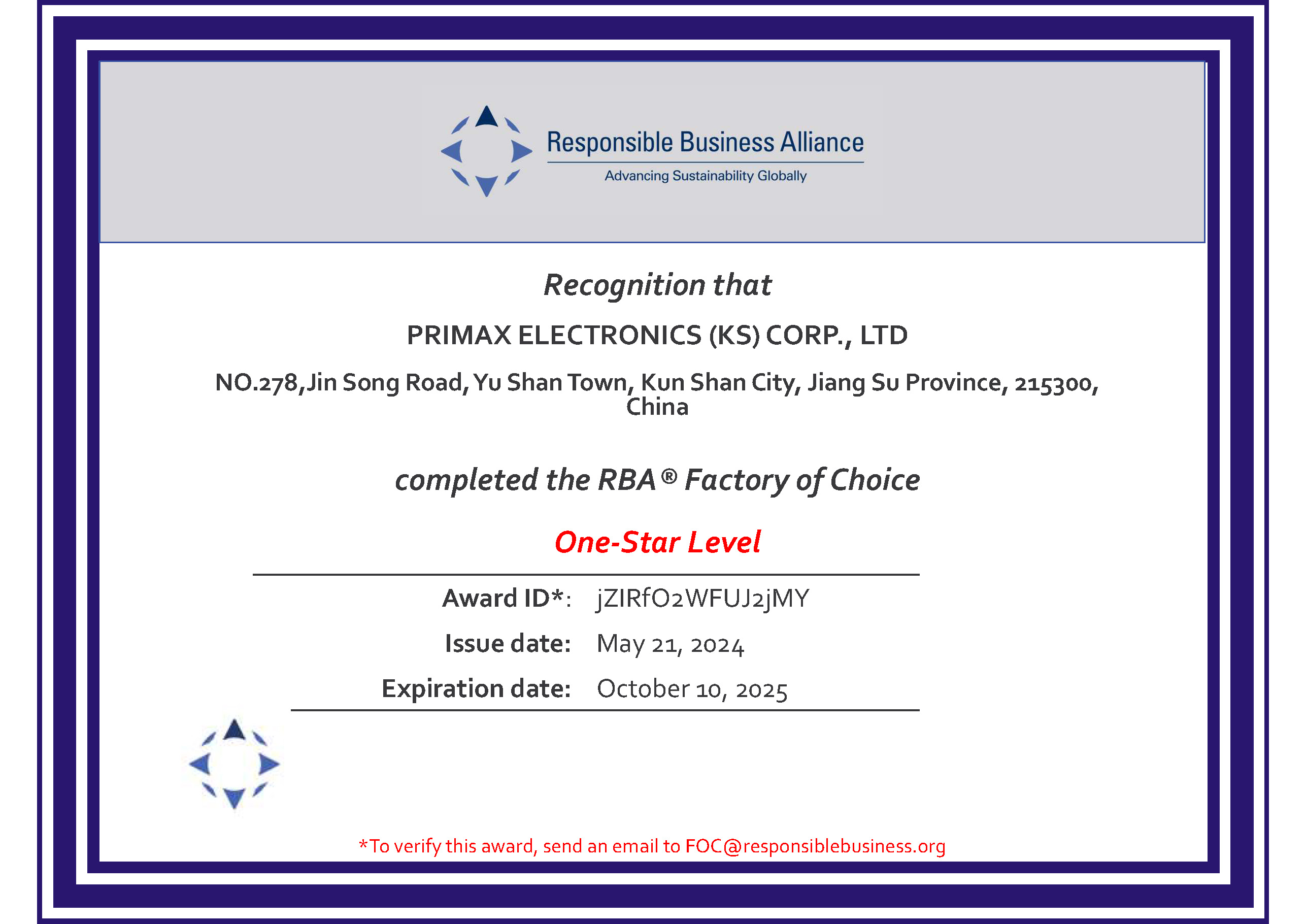 2024 26 RBA PRIMAX ELECTRONICS KS CORP. LTD
